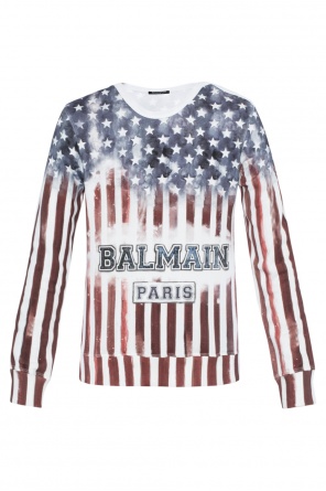 Wzorzysta bluza z logo, zdjęcie 1 Wzorzysta bluza z logo od Balmain